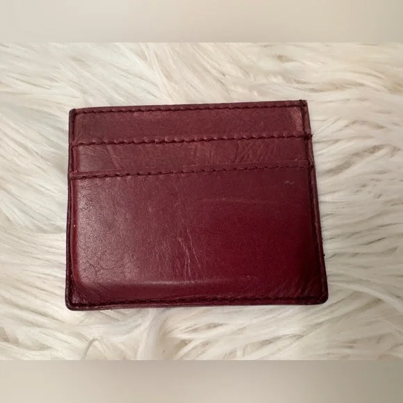 Madewell Card Holder - Deep Burgundy - Picture 2 of 3